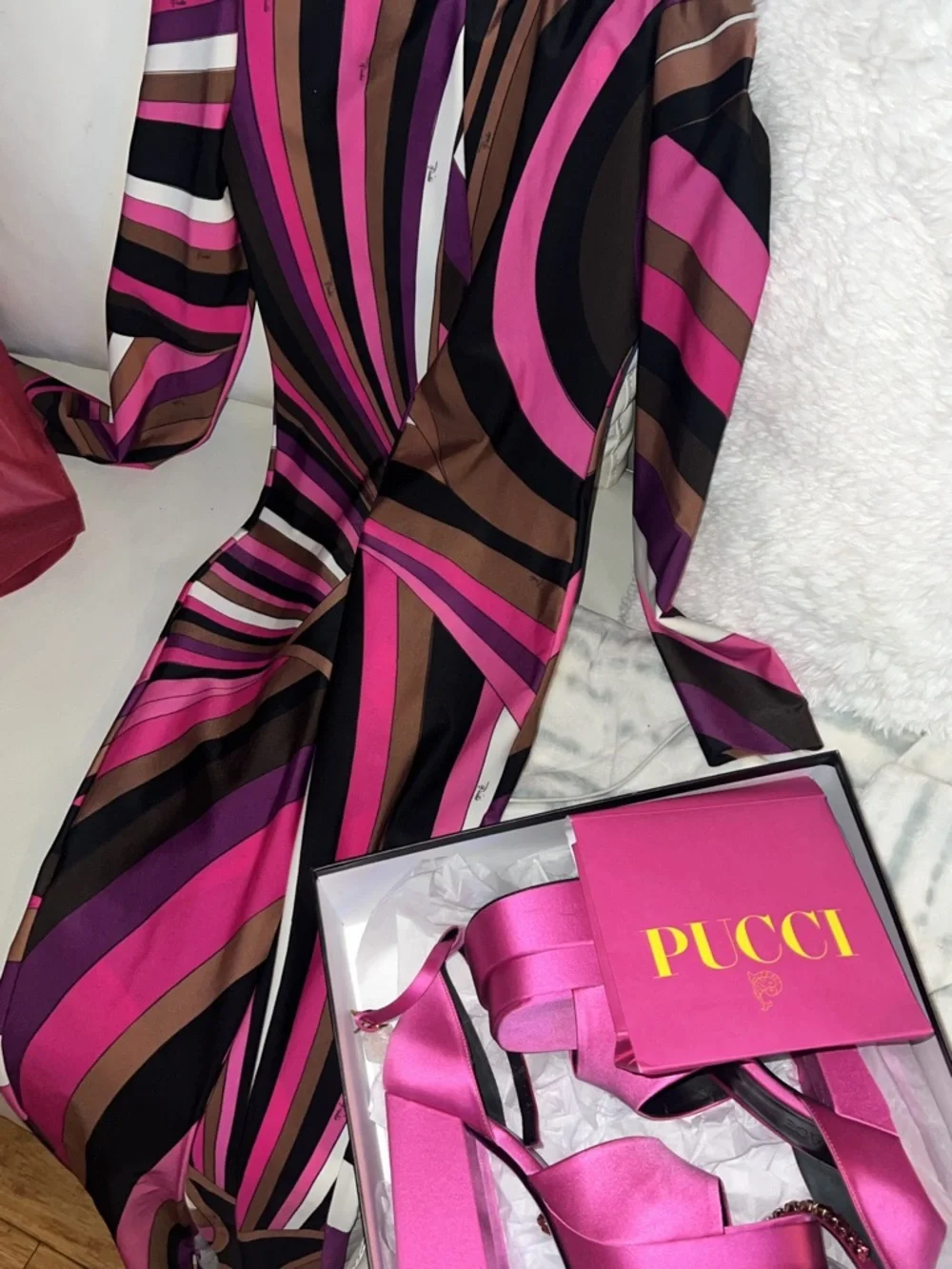 Emilio Pucci Pink, Brown & Black Printed Jumpsuit - Picture 4 of 4